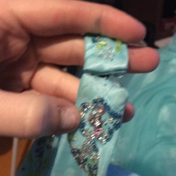 Alfred Angelo Hand Painted Glass Beaded Prom Gown - Picture 7 of 8